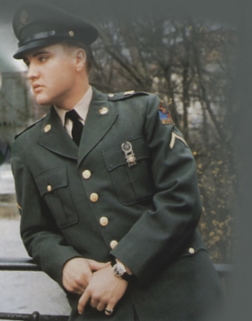 Elvis in dress greens