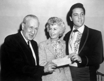 Elvis with Bud Abbott and Barbara Stanwyck